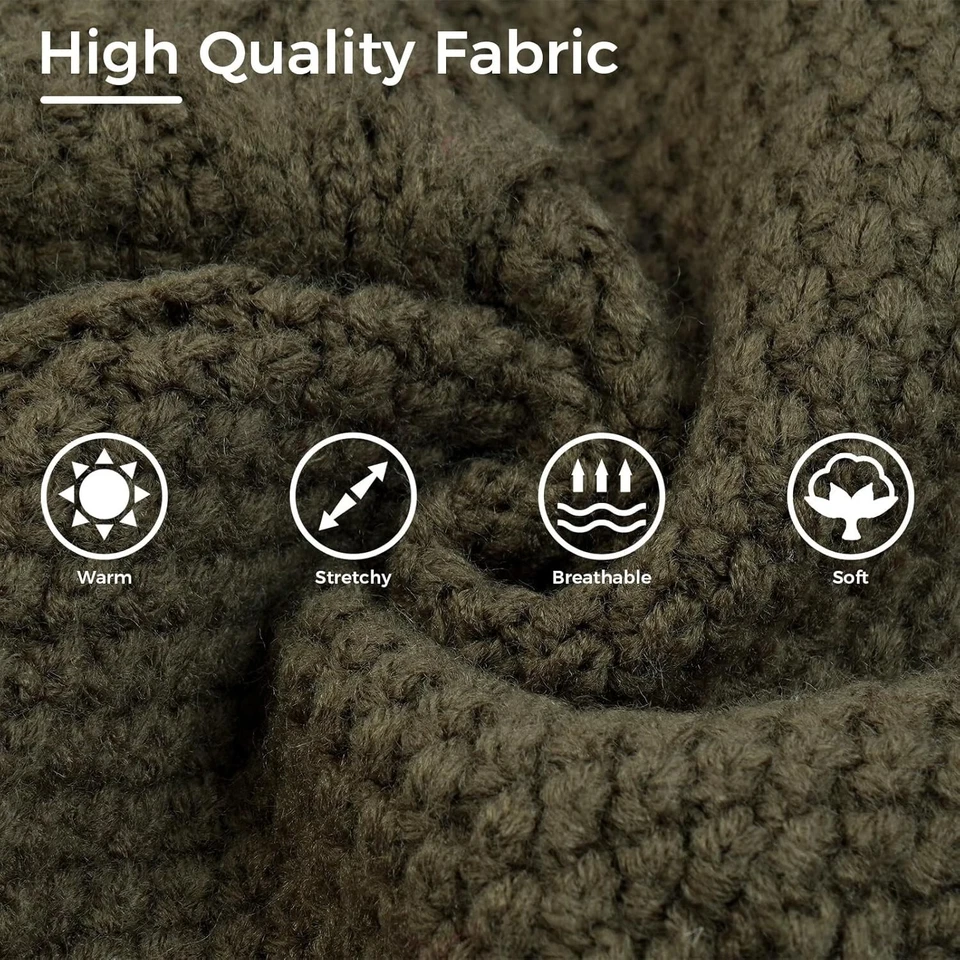 Winter Dog Sweater Coat Clothes Olive Green XL - Image 2 of 4