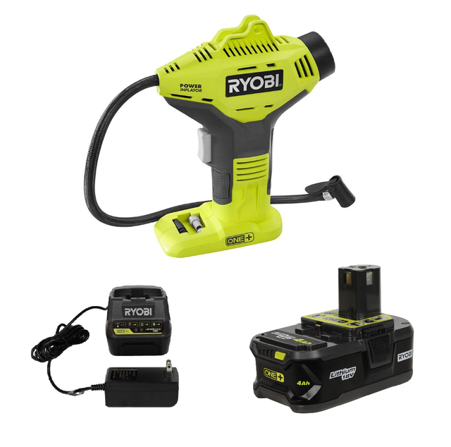 Ryobi P737 18V 18Volt ONE+ Power Inflator + P197 4.0 Ah Battery + P118B Charger eBay