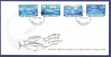 2004 Bermuda FDC "Bluefin Tuna WWF" issue