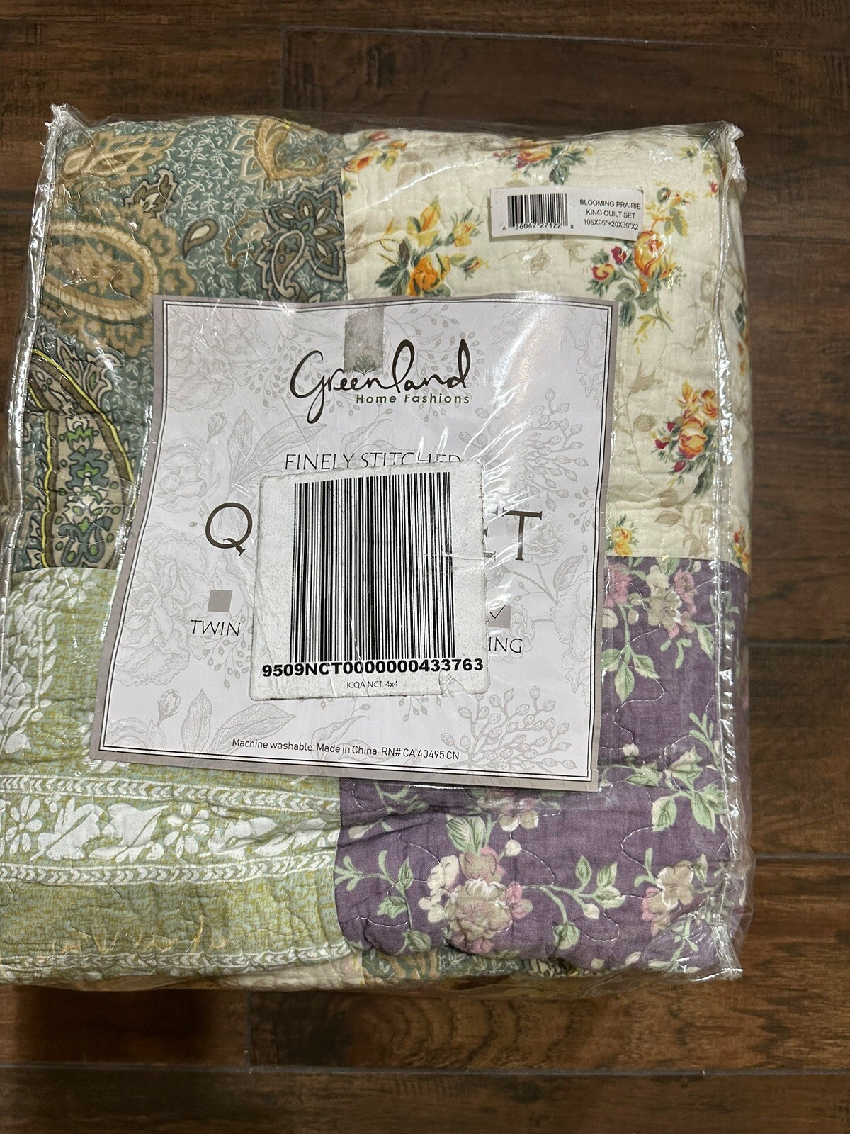 Greenland Home Fashions Blooming Prairie King Quilt Only