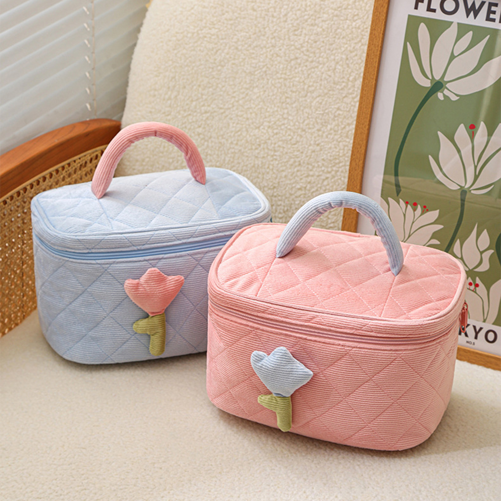 Toiletry Bag Handle Keep Tidy Travel Cosmetic Case Toiletry Container Organizer-image