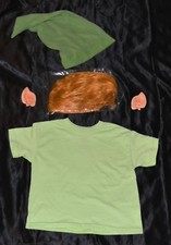 Link From Zelda Shirt Wig Ears Hat Halloween Costume Kids Boys Size 4-5 XS Youth
