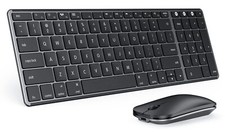 Wireless Bluetooth Keyboard and Mouse for Mac, Multi-Device Rechargeable Slim...