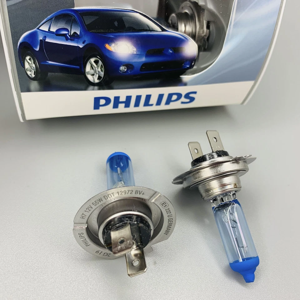 Bombilla PHILIPS H7 CrystalVision 4 piezas y arnés de cables de faros 2 piezas para Mercedes Foto 2 de 4