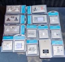 *REDUCED* Eurolite Enhance Flat Plate Range - Brushed Sockets/Switches/Plates