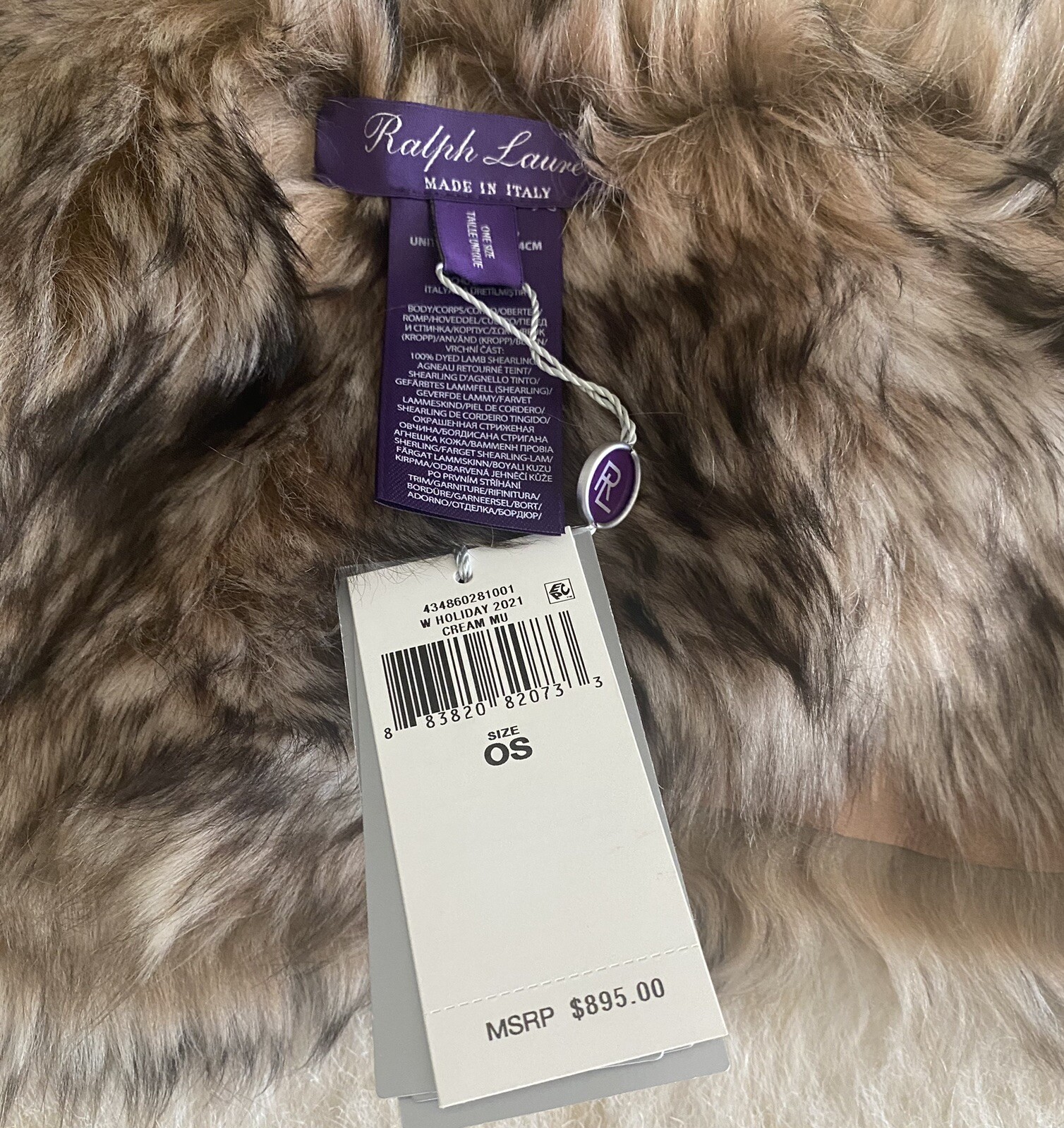 Ralph Lauren Purple Label Fur Shearling Toggle Scarf (Sold Out) image 3