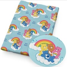 Care Bears FAUX LEATHER SHEET 8" X 12" 1165455 cartoon movie LITCHI TEXTURE