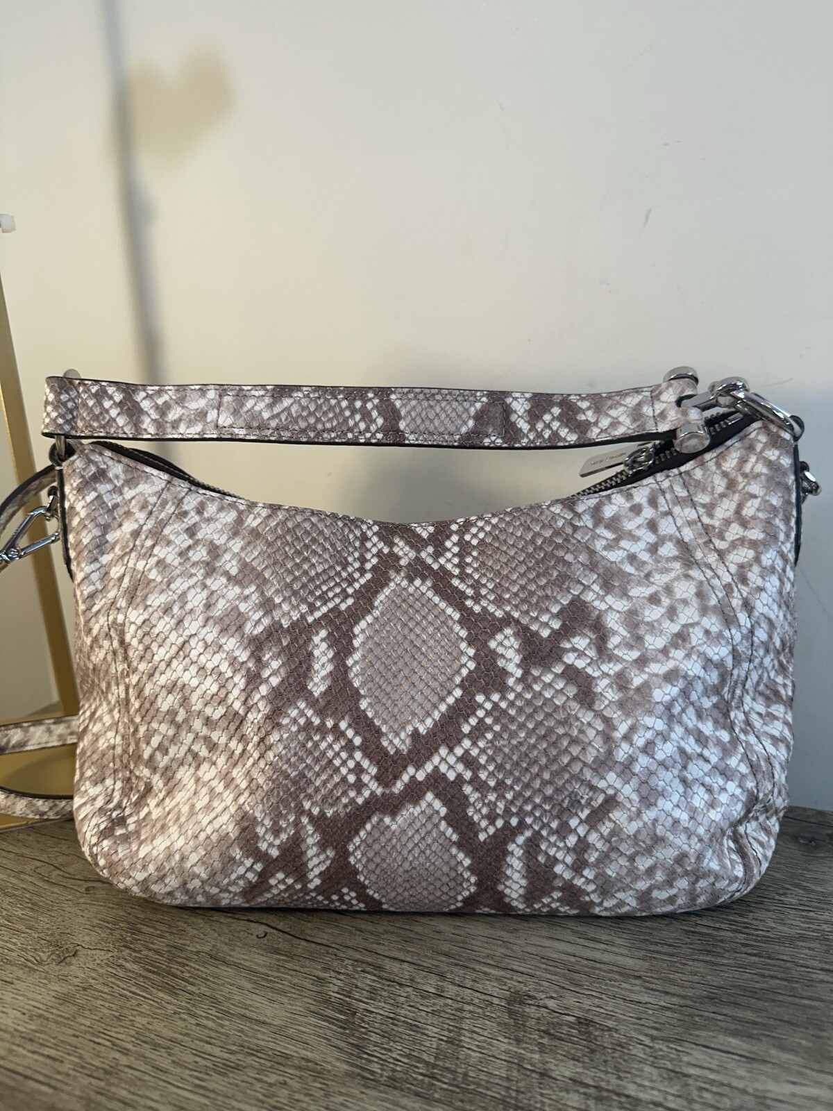 MICHAEL KORS Leather Python Snake Print Shoulder … - image 5