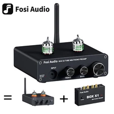 Fosi Audio BOX X3 MM Turntable Amp Bluetooth 5.0 Hi-Fi Tube Phono Preamplifier 