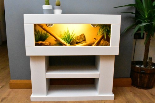 3ft Modern Reptile Vivarium with High Display Stand - LED Light Included - Picture 2 of 5
