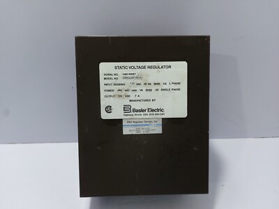 Basler Electric SR8A-2B01B3A Static Voltage Regulator SR8A2B01B3A