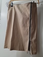 Vintage Y2K Sooki Beige Wiggle Pencil Skirt Size Small Made In USA