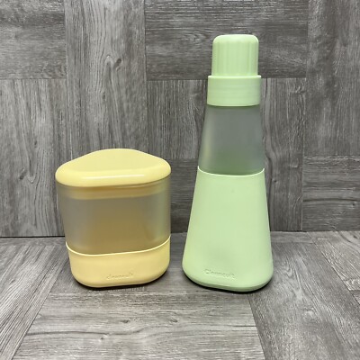 Clean Cult Laundry Detergent Dispenser & Dishwashing Tablet Container Glass Used