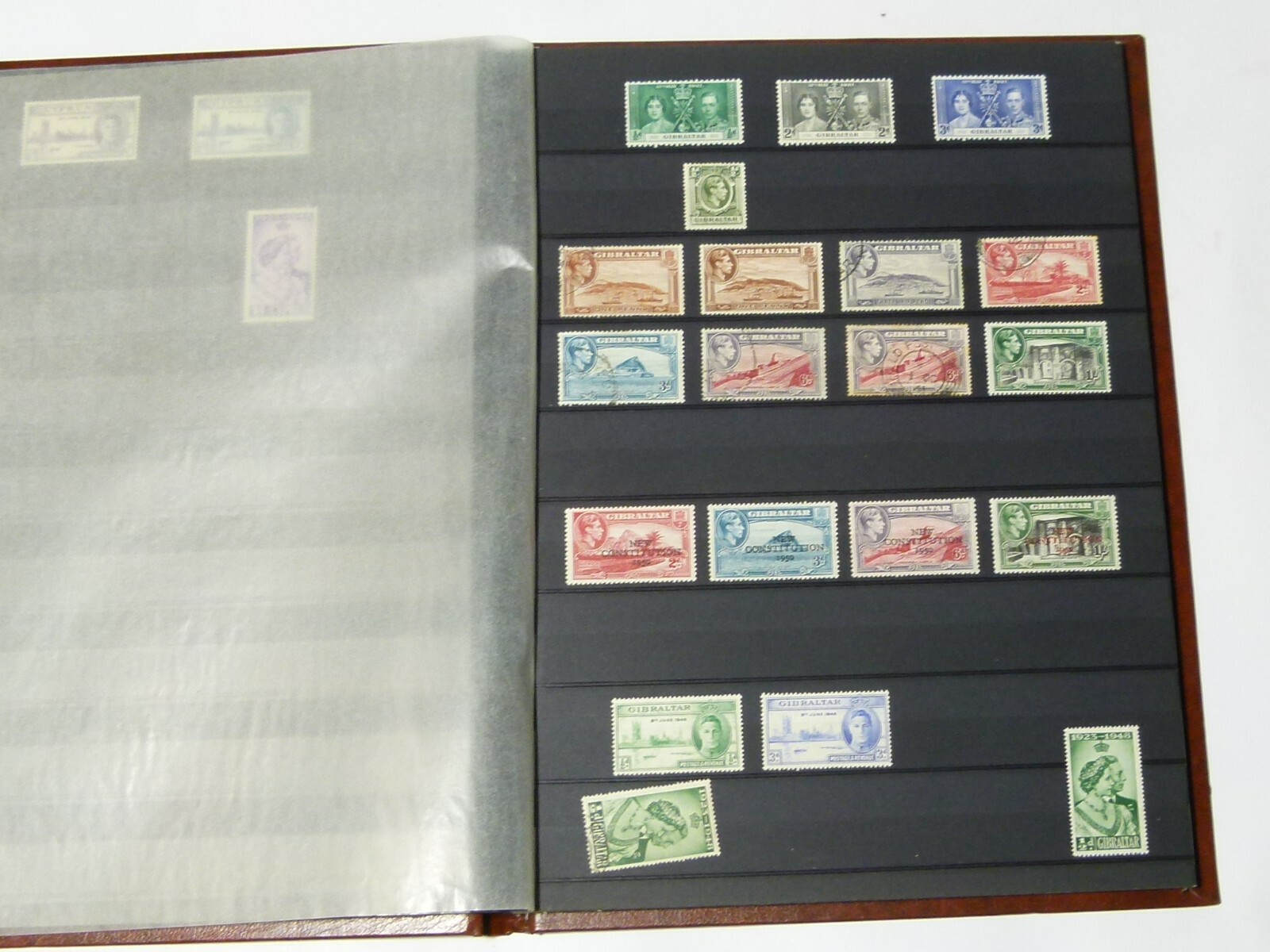 21 Photos King VI Commonwealth Stamps Collection Album + Loose
