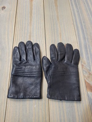 Calvin Klein Leather Gloves, Men's Touchscreen Glove with Bar Logo, $70