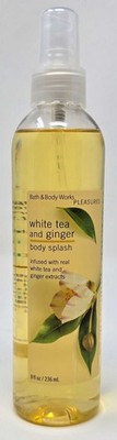 Bath & Body Works Pleasures White Tea & Ginger Body Splash 8 oz NEW - Retired