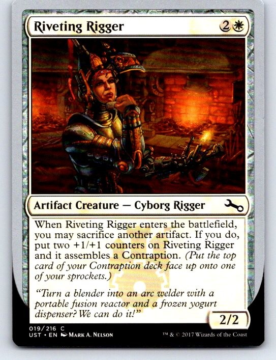 Riveting Rigger 19 Common Unstable Magic: The Gathering Lightly Played