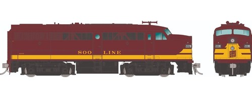 Rapido ~ Escala HO ~ Alco FA-1 ~ Soo Line #2222A ~ DC/Silencioso ~ 037058 | Condition: New