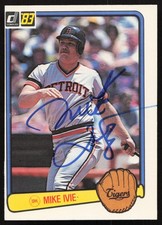 Mike Ivie Signed 1983 Donruss Card #485 Detroit Tigers