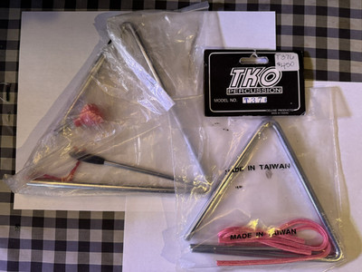 6'' and 8'' TKO PERCUSSION TRIANGLE SET w/ Strikers