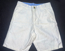 Janie and Jack Boys Chino Shorts White Size 14 Cotton Twill Flat Front Pockets