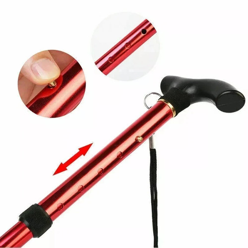 Adjustable Walking Cane Aluminum Walking Stick Folding Collapsible Travel Hiking - Picture 16 of 20