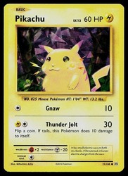 Pikachu 35/108 Cracked Ice Holo XY Evolutions Deck Exclusive