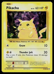 Pikachu 35/108 Cracked Ice Holo XY Evolutions Deck Exclusive