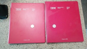Vintage' 70s IBM NET red vinyl Binder- Document Holder