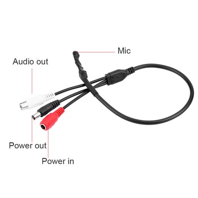Mini Mic High Sensitive Pickup Mic For CCTV Security Camera DVR Sound SAL
