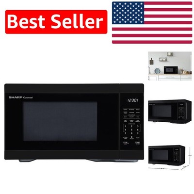 Stylish 1.1 Cu Ft 1000W Microwave Oven with Touch Control & Defrost Feature