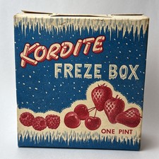Vintage Kordite Freze Box Frozen Food 1 Pint Box Freeze
