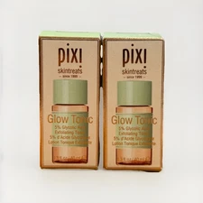 Pixi Glow Tonic Skintreats 5% Glycolic Acid Exfoliating Toner 1.3ml Each 2 Pack