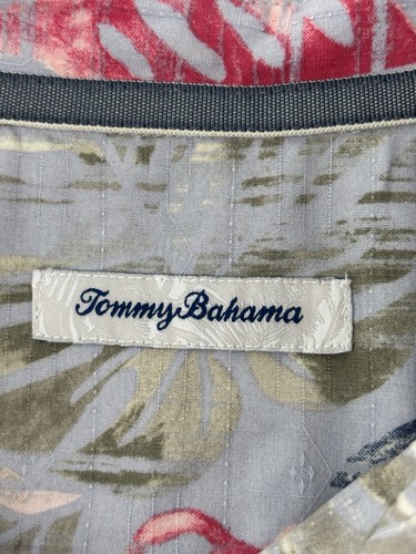 Tommy Bahama 3XLT Silk Poly Hawaiian Shirt Mens Floral Leaf Green Short Sleeve - Picture 6 of 10
