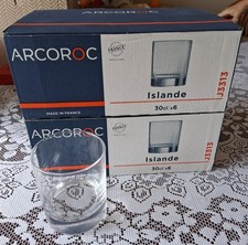 JOB LOT of 12 x  ARCOROC ISLANDE WHISKEY TUMBLER GLASSES 30cl - J3313 NEW UNUSED