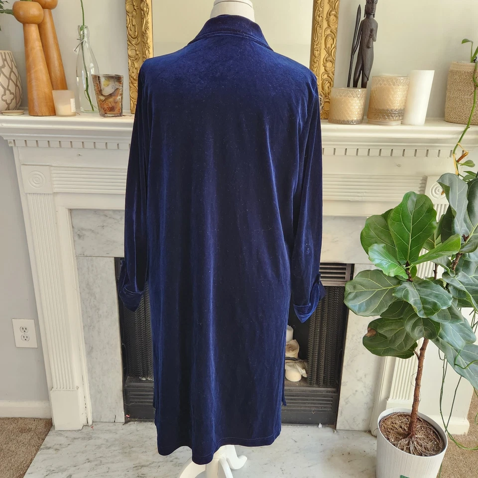Туника на пуговицах Coldwater Creek Blue Velvet Whimsigoth Witchy размер 22 - Изображение 4 из 4