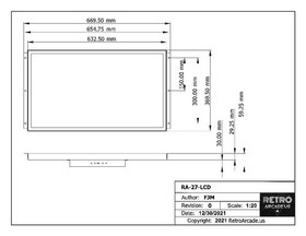 27 Inch Arcade Game LED Monitor for Arcade Cabinets MAME Jamma, cabinet mount +