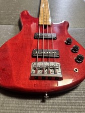 Yamaha SuperBass 800S SB800S Basso Chitarra Birdseye Acero Vedi Attraverso Rosso