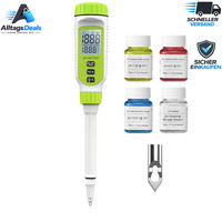Ph MessgeräT Digital Hohe PräZision FüR Wasser Erde Pool Mit Thermometer LCD