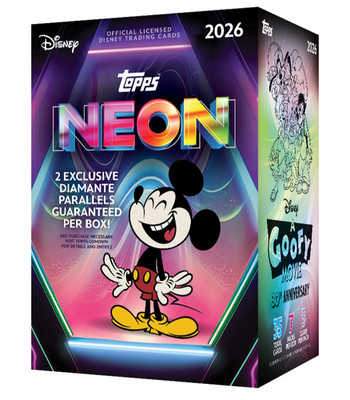 2026 TOPPS DISNEY NEON VALUE BLASTER BOX (35 Cards) w/Chrome Brand New QTY