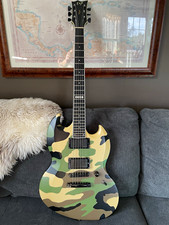 ESP Viper Standard Series Electric Woodland/ForsetCamo, 6-String, 24-Fret w/Case