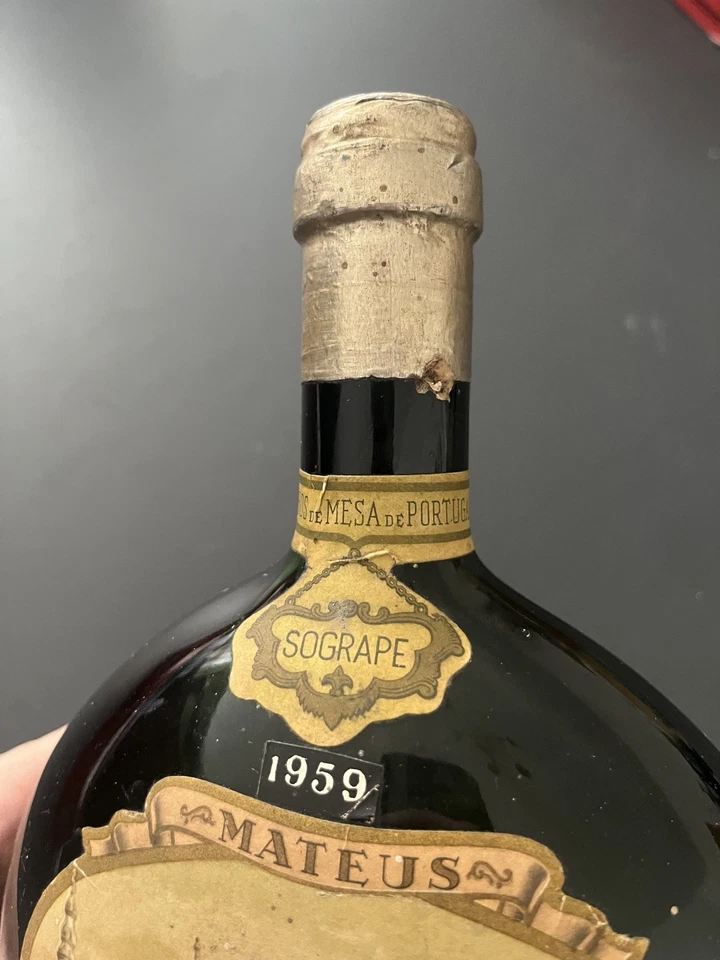 Antik Wein 1959 Sogrape Matheus Rosé Rosewein Portugal Porto Ungeöffnet Flasche - Bild 3 von 4