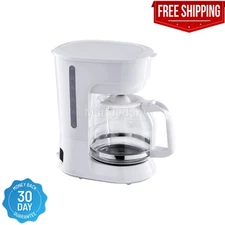 Mainstays White 12 Cup Drip Coffee Maker-freeshipping
