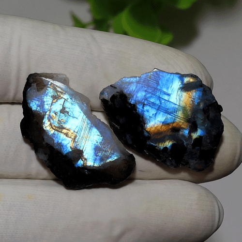 Brillo Aurora ~ Lote de 8 losas de cristal pulido de forma libre de piedra lunar arco iris natural - Imagen 5 de 12