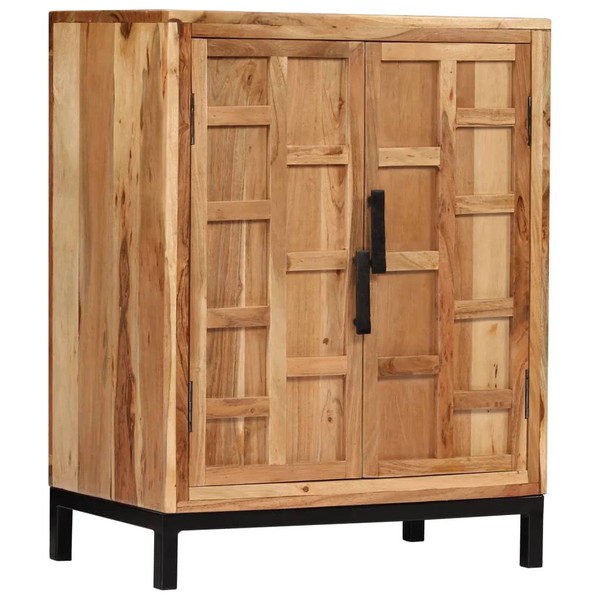 Vidaxl Sideboard Massivholz Akazie 60X35X76 Cm Braun Neu-image