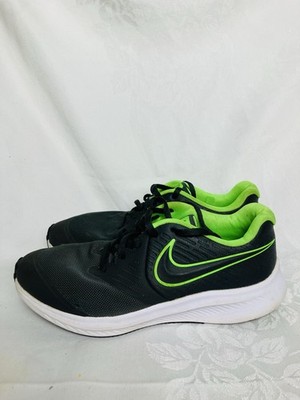 Nike Star Runner 2 Black Green Mesh Kids Athletic Sneakers US 5.5Y AQ3542-004
