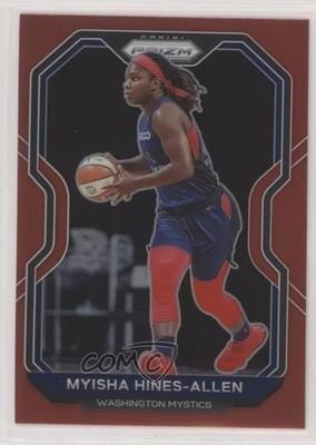 2021 Panini Prizm WNBA Red Prizm 30/299 Myisha Hines-Allen #40 r5f