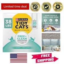 Purina Free & Clean Unscented Cat Litter - 38 lb Box for Superior Odor Control 1.27 per pound