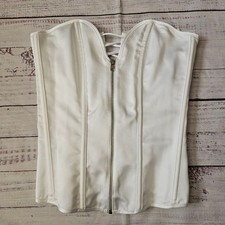 Fredericks of Hollywood White Strapless Zip Up Corset Womens Large NWT