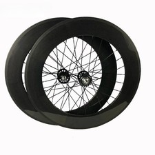  Fixed Gear Track Bike Carbon Wheelset Single Speed Clincher Spoke Carbone Part 